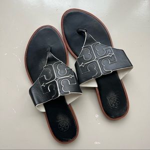 Tory Burch Black and Brown Sandals